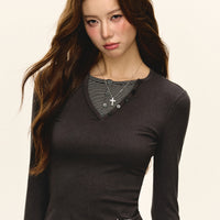 Two-Piece Long-Sleeve Pullover