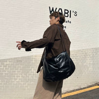 Grand Sac à Bandoulière en Cuir Rétro de Grande Capacité 