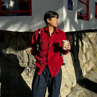 Camisa de Manga Longa em Corduroy, Outono Inverno 