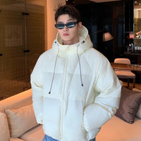 Giacca Puffer con Cappuccio 90% Piuma d'Anatra 