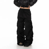 Pleated Wide-leg Cargo Pants