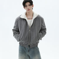 جاكيت قصير مبطن بسحاب مبطن بالفليس 