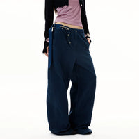 سروال كارجو واسع الساقين بتفاصيل مشبك 