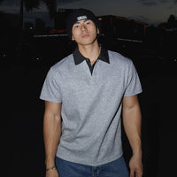 تي شيرت مزيف بولو كولار ذو قطعتين 