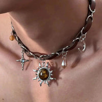 Sonnenanhänger Halskette 