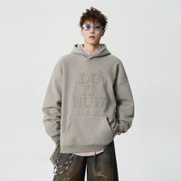 Appliqué Letter Oversized Hoodie