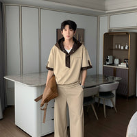 Conjunto de Camisa Polo com Capuz e Calças 