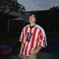 Retro Striped V-Neck Knit Sweater