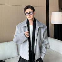 Giacca con zip e colletto in pelliccia di visone sintetico 