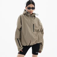 Veste de sport extérieure texturée et coupe-vent 