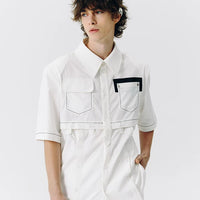 Short Sleeve Shirt with Shoulder Pads