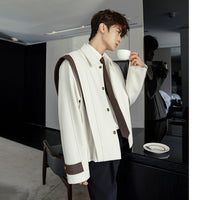 Contrast Trim Shoulder Detail Jacket