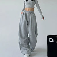 Wide Leg Casual Sweatpants with Elastic Waist