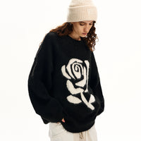 Floral Jacquard Knit Pullover