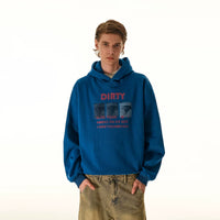 Retro Grafik Baskılı Oversize Kapüşonlu Sweatshirt 