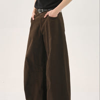 レトロワイドレッグデコンストラクテッドジーンズパンツ 