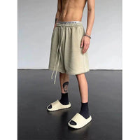Washed Drawstring Shorts