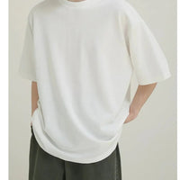 Oversized Basic White Crew Neck T-Shirt