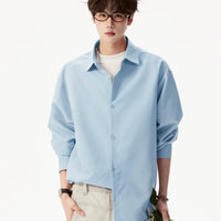 Camisa Casual de Botão de Manga Longa Oversized 