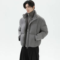 Veste matelassée à double zip et col montant 