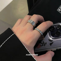 Diamond Titanium Steel Index Ring