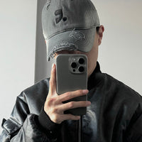 Gorra de béisbol grande con bordado desgastado 