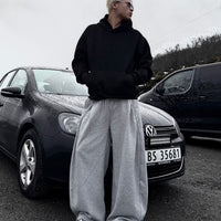 Grey Wide-Leg Sweatpants