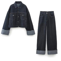 Ensemble de veste en denim et pantalon 