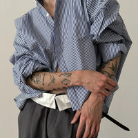 Gekürztes Langarm-Shirt mit Streifen 