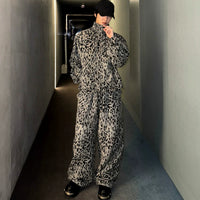 Leopard Print Casual Sweatshirt and Pants (sold separately)