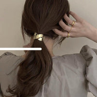 Élastique à cheveux en métal simple 