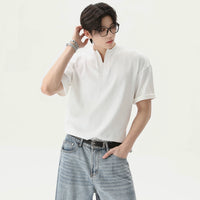 V-neck Short Sleeve Pullover