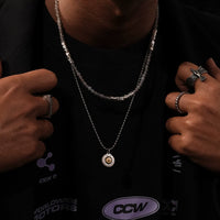 Güneş ve Kuş Madalyon Kolye 