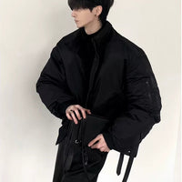 Aşırı Boy Puffer Bomber Uçuş Ceket 