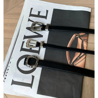 Stylish Leather Belts with Decorative Buckles