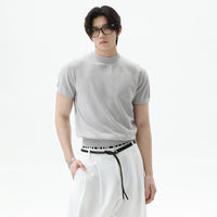 سويت شيرت محبوك رفيع من حرير الثلج 