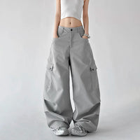 Wide Leg Multi Pocket Cargo Pants