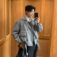 Kısa Çift Düğmeli İş Ceketi 