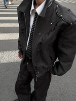 Flame Embroidered Canvas Zip Jacket 3