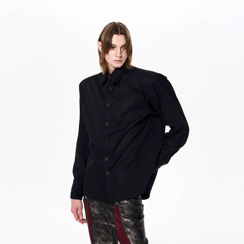 Fleece-Lined Double-Collar Long-Sleeve Shirt 2