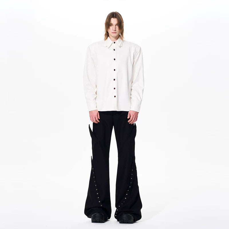 Fleece-Lined Double-Collar Long-Sleeve Shirt 4