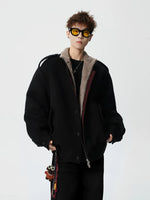 Fleece-Lined Epaulette Stand Collar Jacket 4