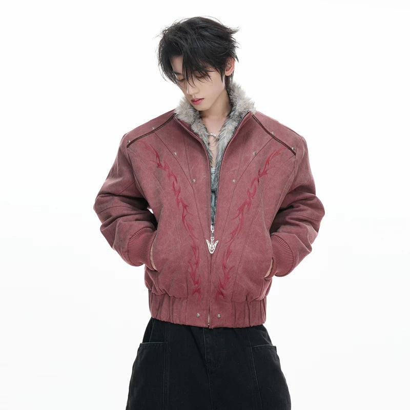 Fleece-Lined Heavyweight Canvas Bomber Jacket 4