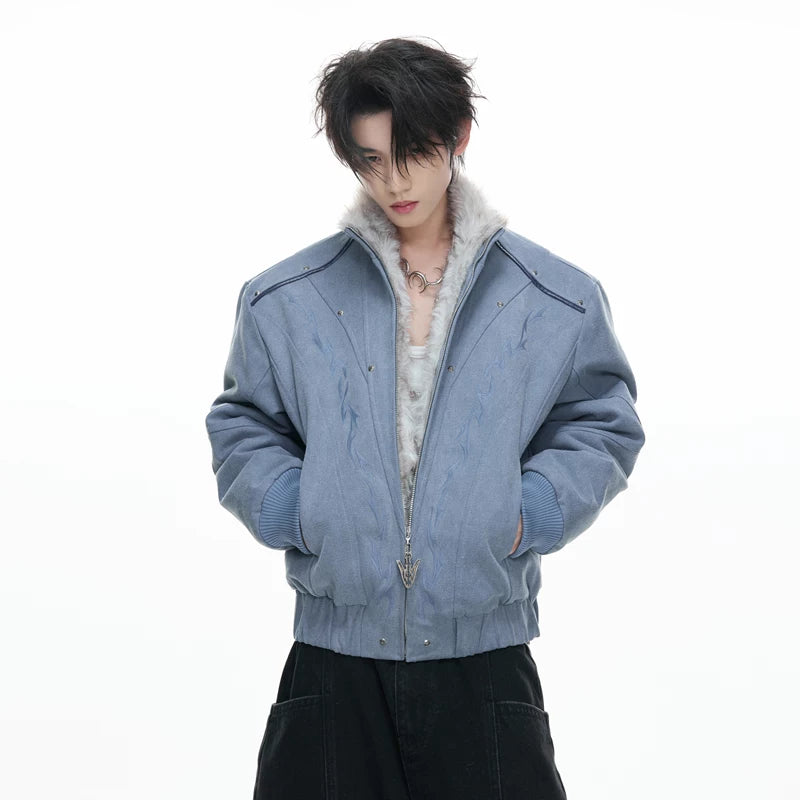 Fleece-Lined Heavyweight Canvas Bomber Jacket 5