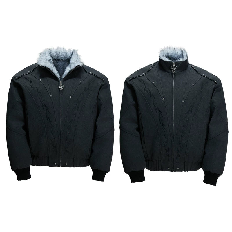 alt_id_1849281953, Fleece-Lined Heavyweight Canvas Bomber Jacket