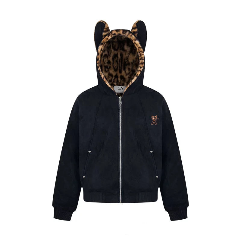 ,1627207:28341,5946369384811,1627207:28341,5946369384810,1627207:28341,5946369384812,5946369384811,5946369384810,5946369384812, Fleece-Lined Hooded Jacket with Animal Ears