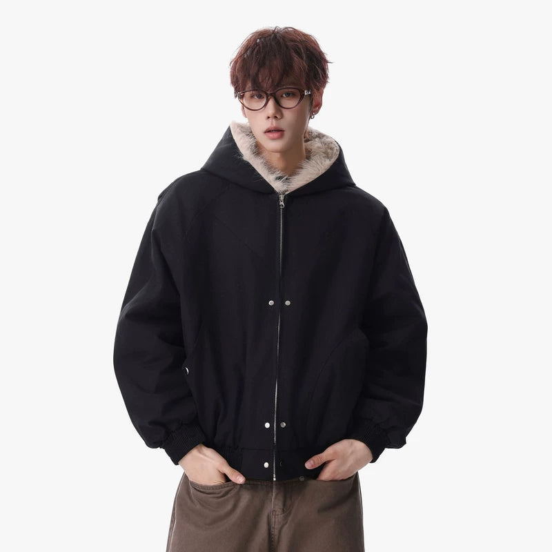 1627207:28341,5963573593571,1627207:28341,5963573593572,1627207:28341,5963573593569,1627207:28341,5963573593570,5963573593571,5963573593572,5963573593569,5963573593570, Fleece Lined Hooded Short Winter Jacket