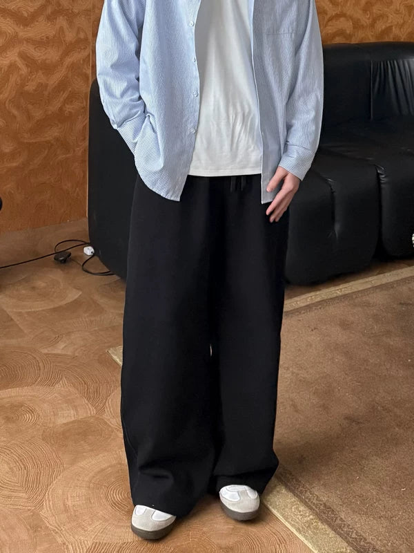 6182350750344,6182350750345,6182350750346,6182350750347, Fleece Lined Wide Leg Casual Pants