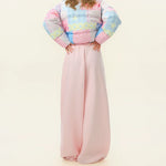 Fleece-Lined Wide Leg Sweatpants Pants 4