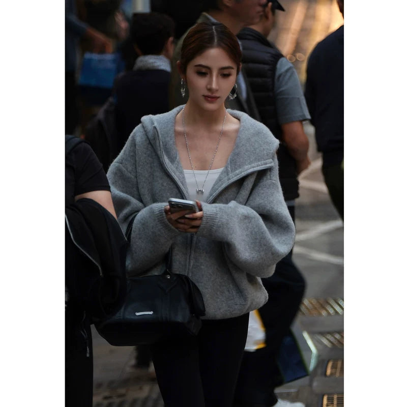 Fleece Zip Up Hooded Sweatshirt Cardigan 3